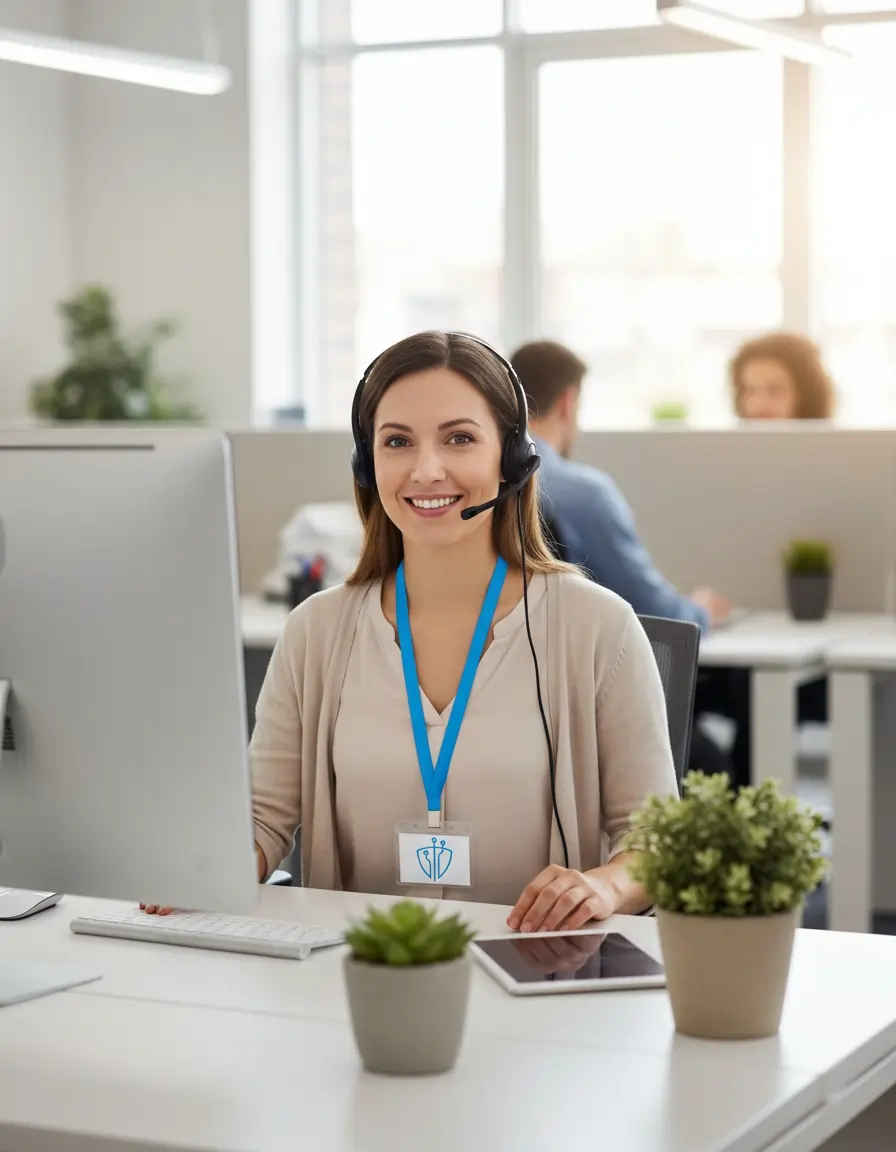 ITECS Dallas IT help desk specialist assisting an end user with live support